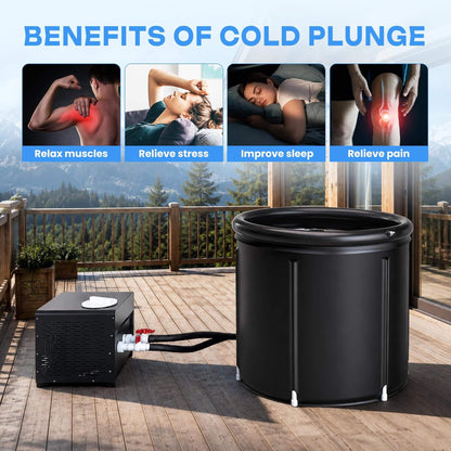 1/3 HP Smart Foldable Cold Plunge Tub and Chiller