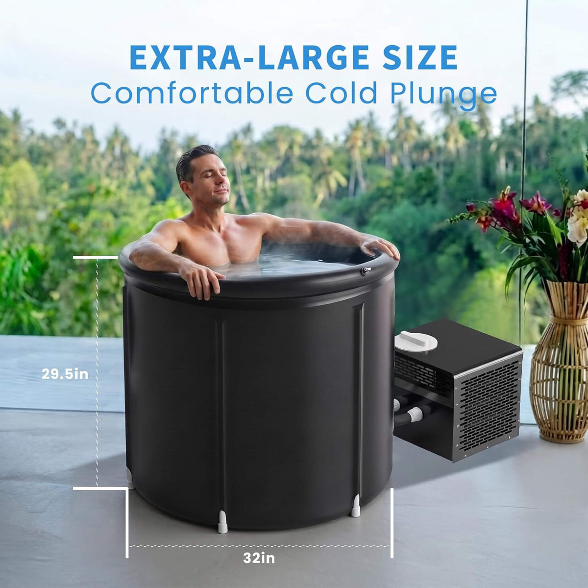 1/3 HP Smart Foldable Cold Plunge Tub and Chiller