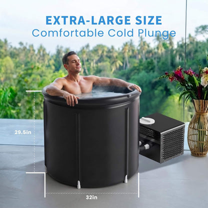 1/3 HP Smart Foldable Cold Plunge Tub and Chiller