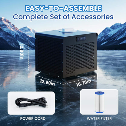 1/3 HP Smart Foldable Cold Plunge Tub and Chiller