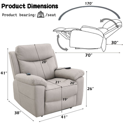 ACME Chriki Power Lift Recliner with Heat and Massage