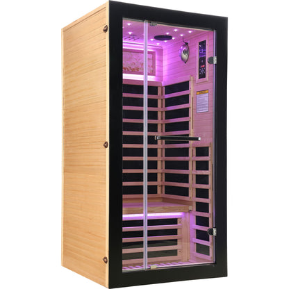 HOSAUNA Single-Person Starlight Ceiling Lighting Sauna