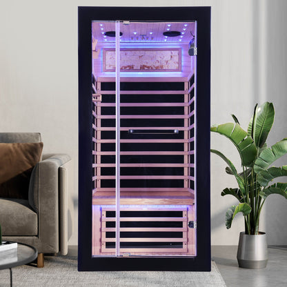 HOSAUNA Single-Person Starlight Ceiling Lighting Sauna