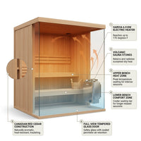 Charleston 4-Person Indoor Traditional Sauna Double Bench — How It Works