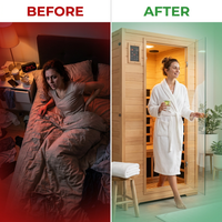 Far Infrared Wooden Sauna Room Home Sauna Spa for 1 Person1140W — Before & After
