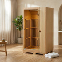 Far Infrared Wooden Sauna Room Home Sauna Spa for 1 Person1140W — Studio Shot