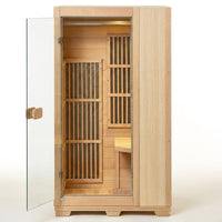 Far Infrared Wooden Sauna Room Home Sauna Spa for 1 Person1140W — Studio Shot