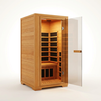 Far Infrared Wooden Sauna Room Home Sauna Spa for 1 Person1140W — Studio Shot