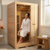 Far Infrared Wooden Sauna Room Home Sauna Spa for 1 Person1140W — Lifestyle