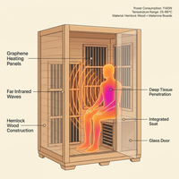 Far Infrared Wooden Sauna Room Home Sauna Spa for 1 Person1140W — How It Works