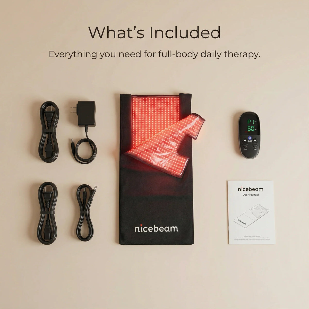 Nicebeam Full-Body Red and Near-Infrared Light Therapy Bag