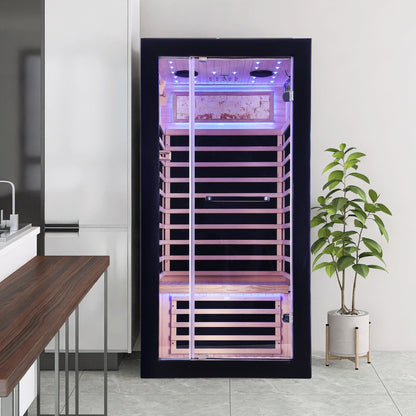 HOSAUNA Single-Person Starlight Ceiling Lighting Sauna