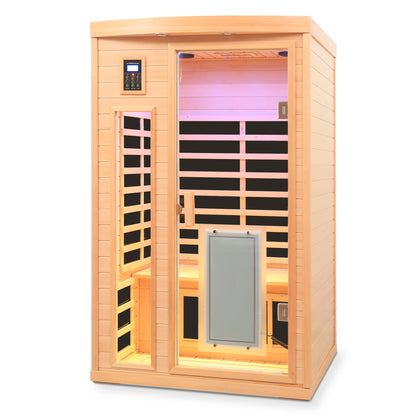 Far-Infrared Hemlock Wood Two-Person Sauna Room