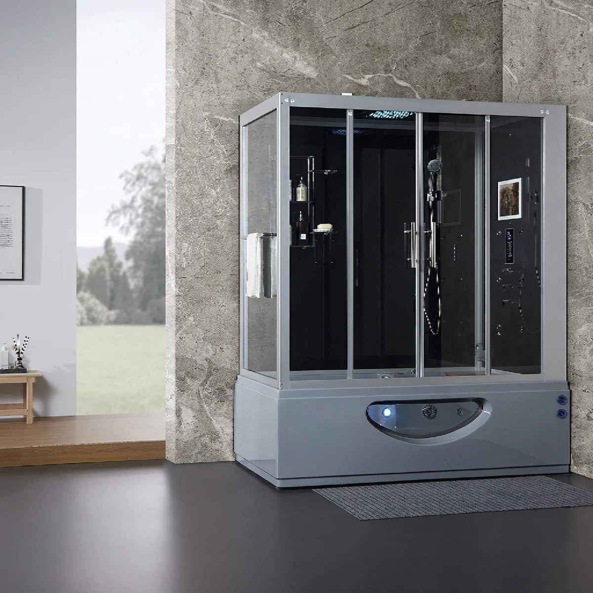 Maya Bath Platinum Catania Steam Shower & Whirlpool Tub
