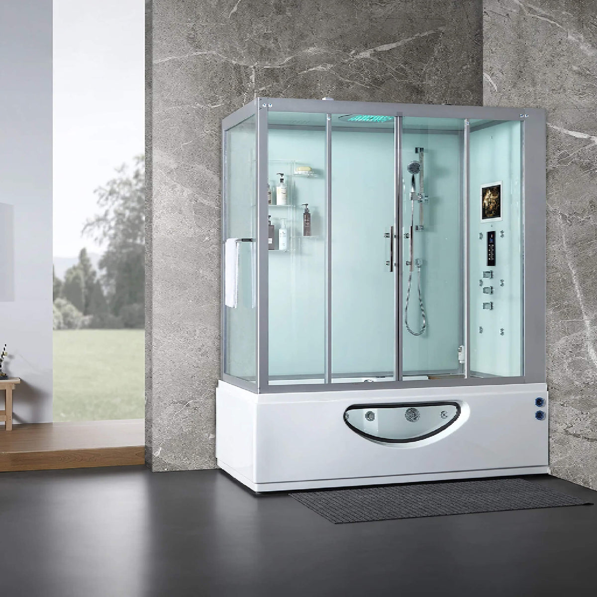 Maya Bath Platinum Catania Steam Shower & Whirlpool Tub