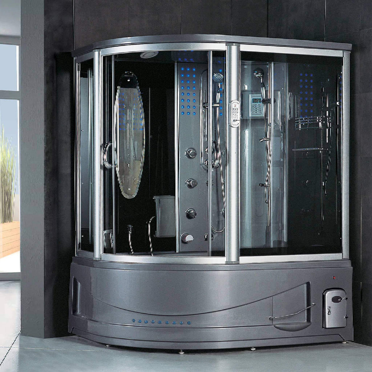 Maya Bath Siena 2-Person Steam Shower & Whirlpool Tub