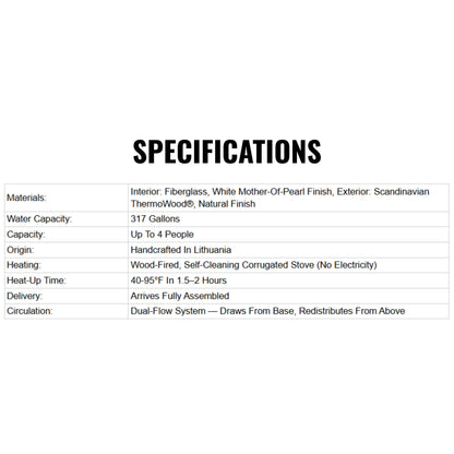 MWT4 4-Person ThermoWood Wood-Fired Hot Tub