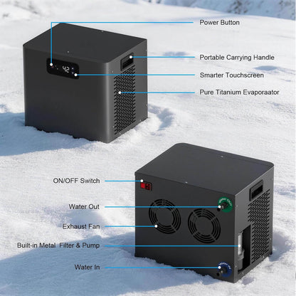FCP Premium XL 120-Gallon Cold Plunge with 1/3 HP Chiller