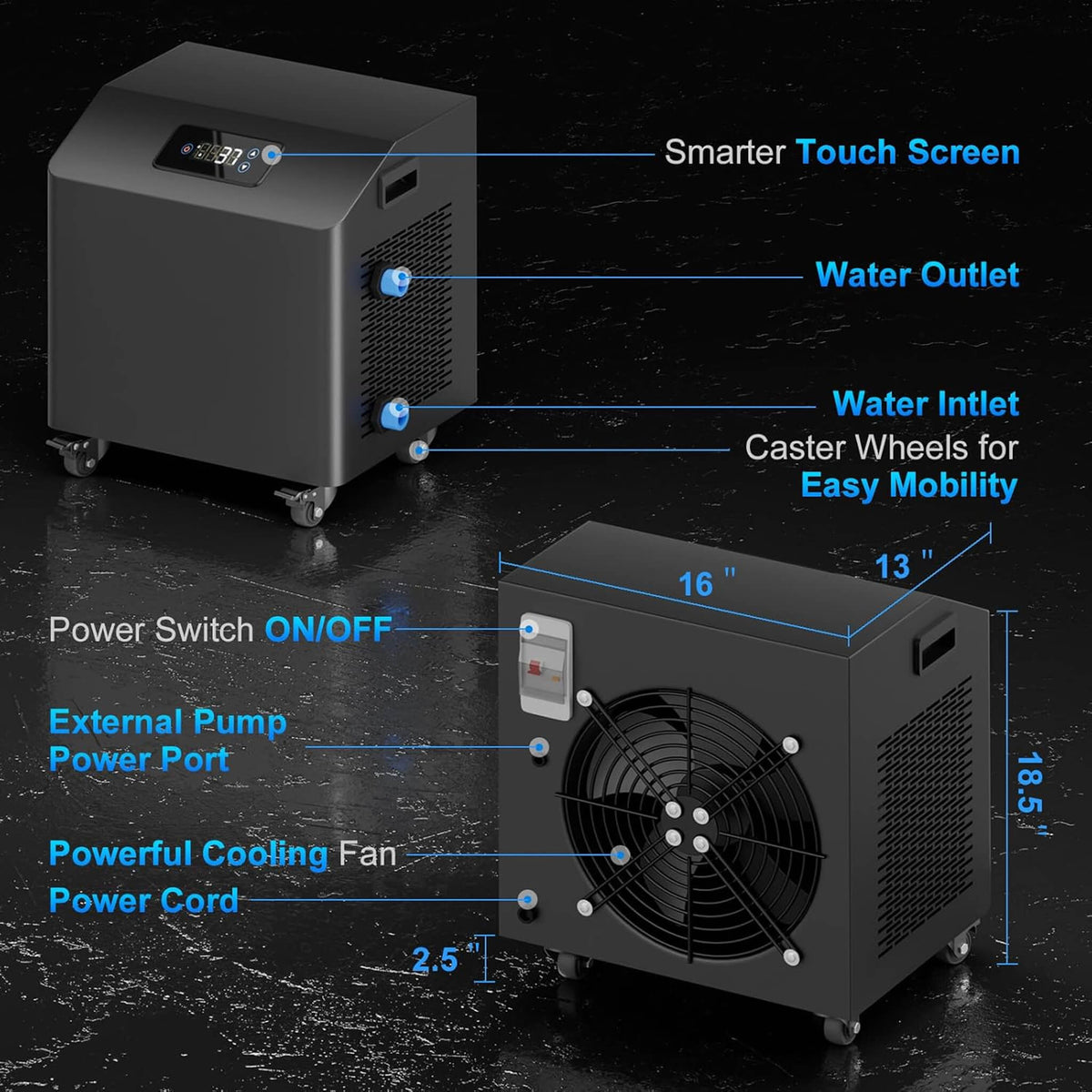 FCP Premium XL 120-Gallon Cold Plunge with 1 HP Chiller