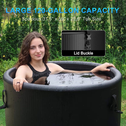 FCP Premium XL 120-Gallon Cold Plunge with 1 HP Chiller